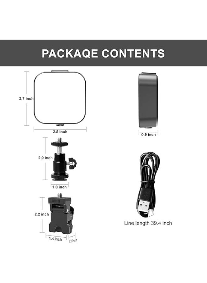 64 LED Selfie Light Clip – 5 Brightness Modes Portable Fill Light for Phone, Laptop & Camera – Perfect for TikTok, Video Calls & Photography (Pure Black) - Image 2