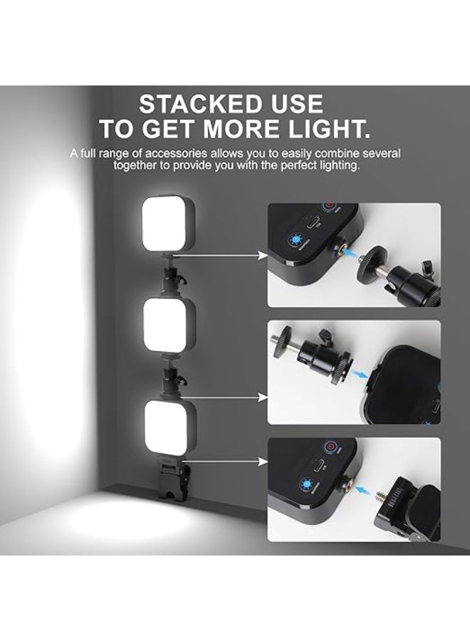 64 LED Selfie Light Clip – 5 Brightness Modes Portable Fill Light for Phone, Laptop & Camera – Perfect for TikTok, Video Calls & Photography (Pure Black) - Image 3
