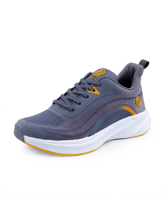 باكا بوتشي Grey Mesh Running Shoes for Men