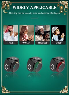 Generic Oled Smart Counting Zikr Ring，vibration Reminder, Waterproof Scratch-Resistant, Records Number of Prayers Suitable for Children Adults, Elderly  - Image 4