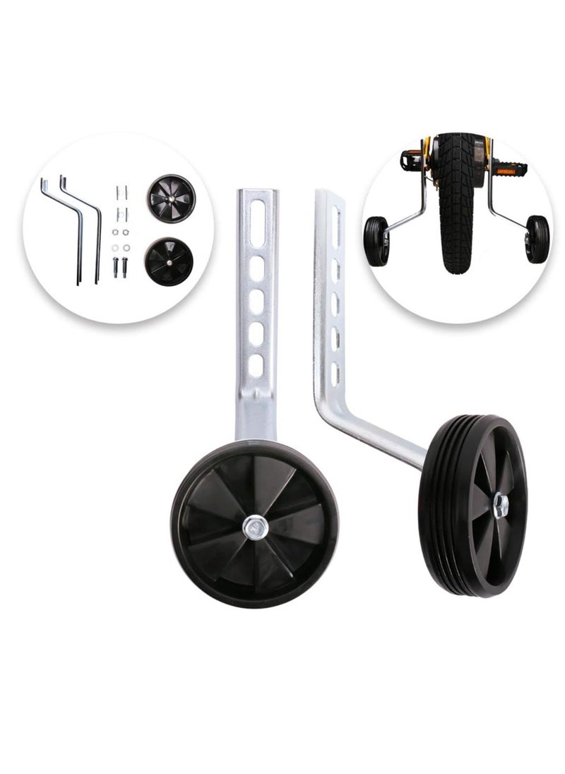 Mmmon Adjustable Training Wheels for 12 14 16 18 20 Inch Kids Bike Universal Kids Bicycle Stabilizer Support Rear Wheel(Black)  - Image 1