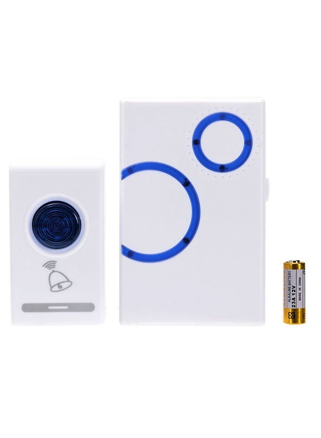 LAWAZIM Wireless Doorbell - Battery Operated Doorbell Kit with 1 Transmitter, 1 Receiver, Battery, Adjustable Volume and Chime - Ideal for Home, Office, Apartment, Shop, and Classroom Use - White III - Image 1