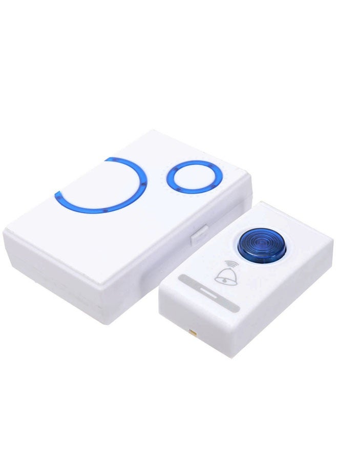 LAWAZIM Wireless Doorbell - Battery Operated Doorbell Kit with 1 Transmitter, 1 Receiver, Battery, Adjustable Volume and Chime - Ideal for Home, Office, Apartment, Shop, and Classroom Use - White III - Image 4