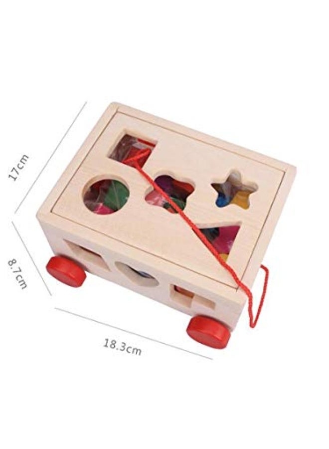 other AM ANNA Kid's Wooden Building Blocks Eductional Toys,red - Image 2