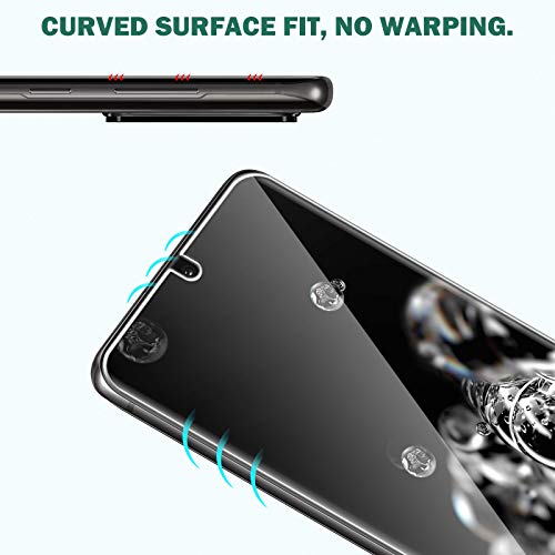 EGV for 2pcs Flexible TPU Screen Protector, 3pcs Tempered Glass Camera Lens Protector for Samsung Galaxy S20 Ultra 6.9-inch,Positioning Tool, Support Fingerprint, Bubble Free - Image 4