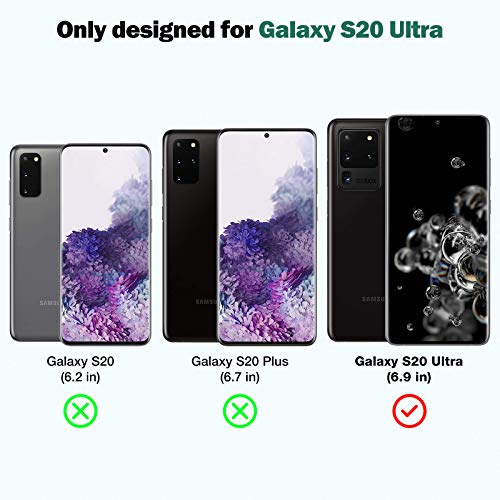 EGV for 2pcs Flexible TPU Screen Protector, 3pcs Tempered Glass Camera Lens Protector for Samsung Galaxy S20 Ultra 6.9-inch,Positioning Tool, Support Fingerprint, Bubble Free - Image 2