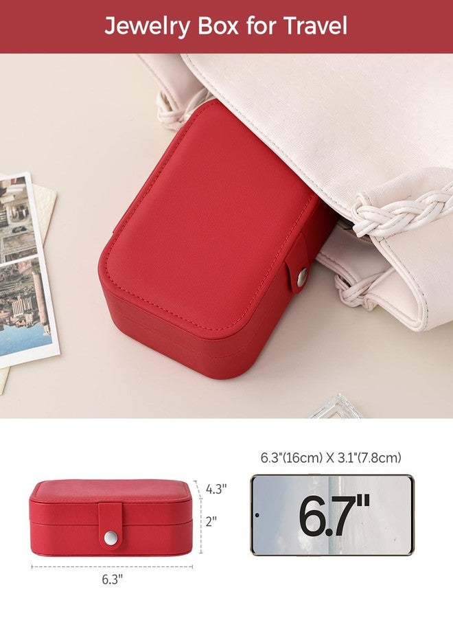 CASEGRACE Jewelry Box For Women Portable Travel Jewelry Case for Necklace Earring Rings Jewelry Holder Case Gift Box Girls - Image 3