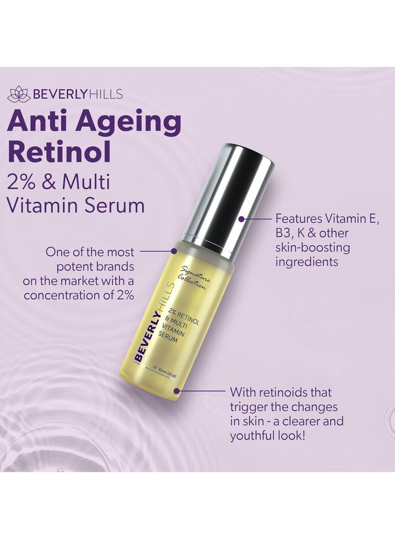 Beverly Hills Anti Aging Retinol Serum 2 percent with Vitamin E and B3 and K for Younger Skin Anti Wrinkle Retinoid Serum for Face with Multivitamins for Hydrated and Vibrant Skin 30mL 120 Days Supply - Image 4