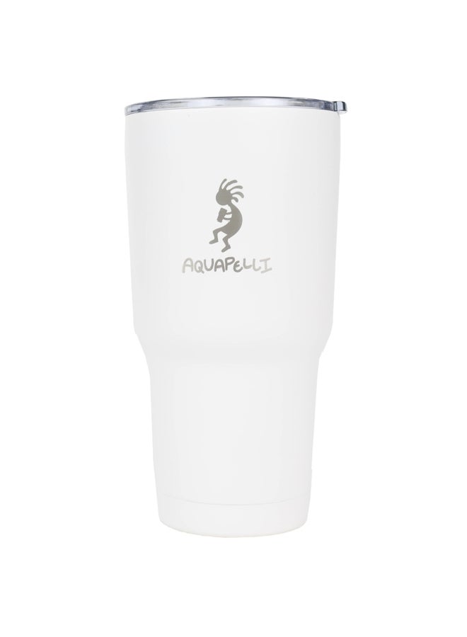 اكوابيلي 90088 تي ار 28 كوب سفر بفراغ هواء عازل للحرارة مع ماصّة سيليكون اركتك وايت 28 أونصة