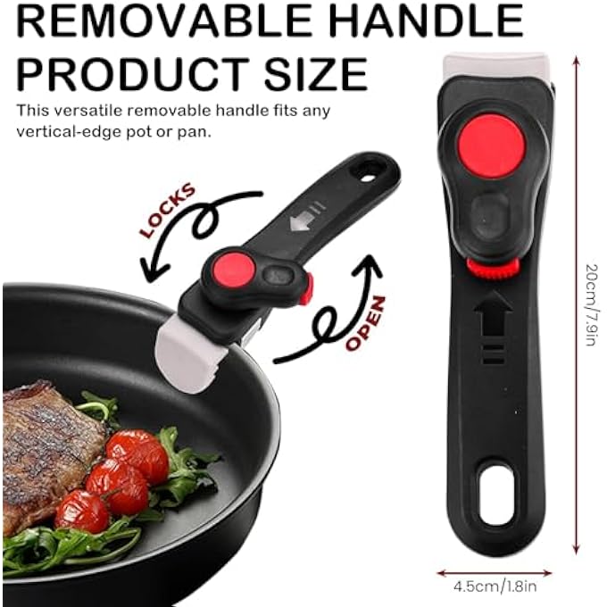 PANYI Removable Handle Black Gumwood HeatResistant Portable Removable Pot Handle Suitable For CookwareCrockpotFrying Pan - Image 3