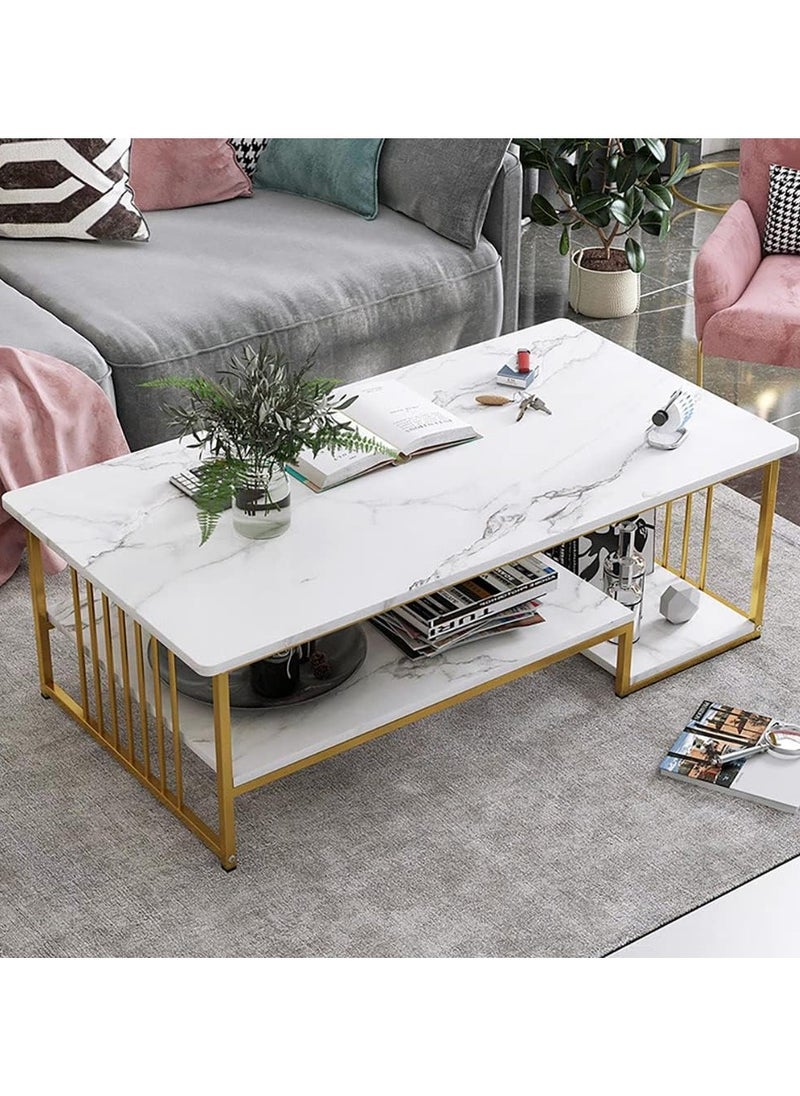DubaiGallery Engineered Wood Center Table Coffee Table End Table Tea Table Nesting Table Bed Sofa Side Table for Living Room Bedroom Reception Office  - Image 2
