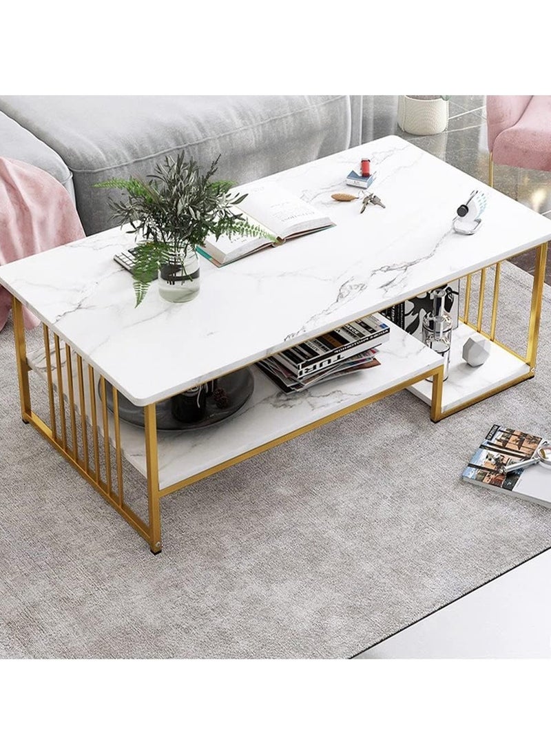 DubaiGallery Engineered Wood Center Table Coffee Table End Table Tea Table Nesting Table Bed Sofa Side Table for Living Room Bedroom Reception Office  - Image 1