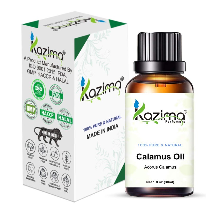 KAZIMA Calamus Essential Oil - 100% Pure, Natural & Undiluted for Skin Care & Hair Care, 30 ml - Image 2