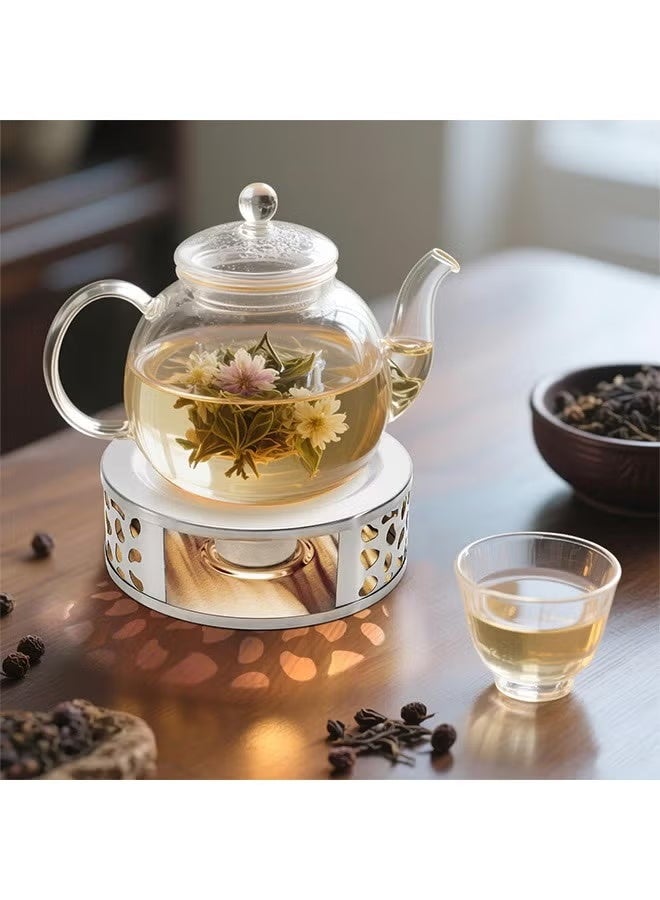 Bukela Stainless Steel Teapot Warmer, Metal Teapot Heater with Tealight Holder Base, Coffee Tea Warmer for Glass Teapot Ceramic Teapot and Other Heatproof Dish - Image 5
