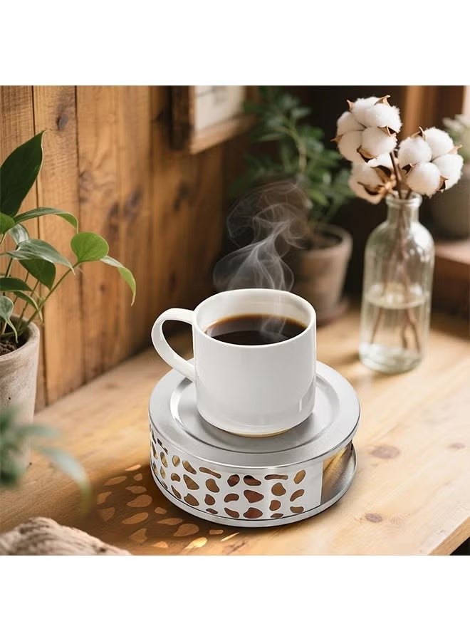 Bukela Stainless Steel Teapot Warmer, Metal Teapot Heater with Tealight Holder Base, Coffee Tea Warmer for Glass Teapot Ceramic Teapot and Other Heatproof Dish - Image 3