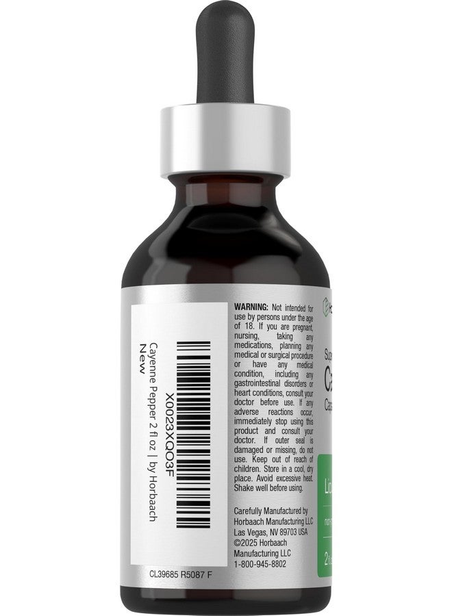 Horbäach Cayenne Pepper Tincture | 2 fl oz Liquid Extract | Vegetarian, Alcohol Free | Non-GMO, Gluten Free Supplement - Image 3