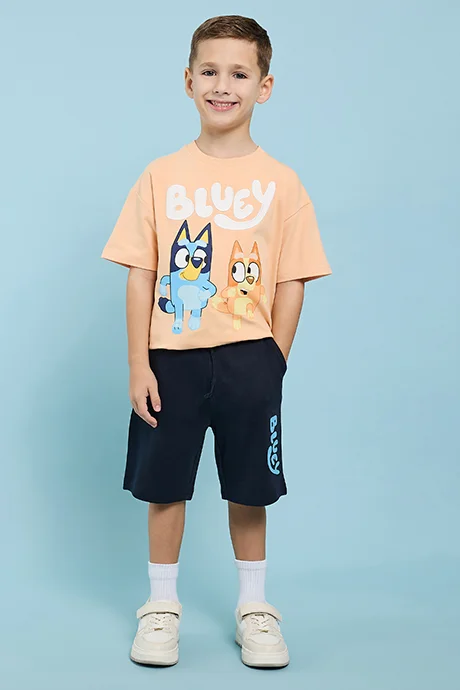 أر أند بي Bluey Print Shorts with Drawstring Waist