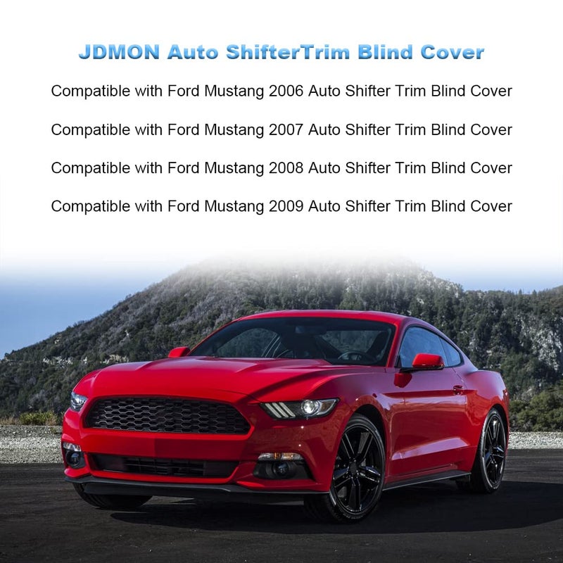 JDMON Compatible With Auto Shifter Trim Blind Cover for Ford Mustang 2006-2009 - Automatic Protective Panel Shutter - Image 2