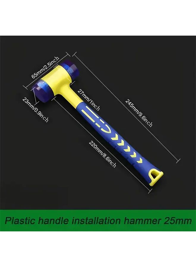 Blue 25mm Detachable Rubber Mallet For Doors Windows Tile Installation - Image 3
