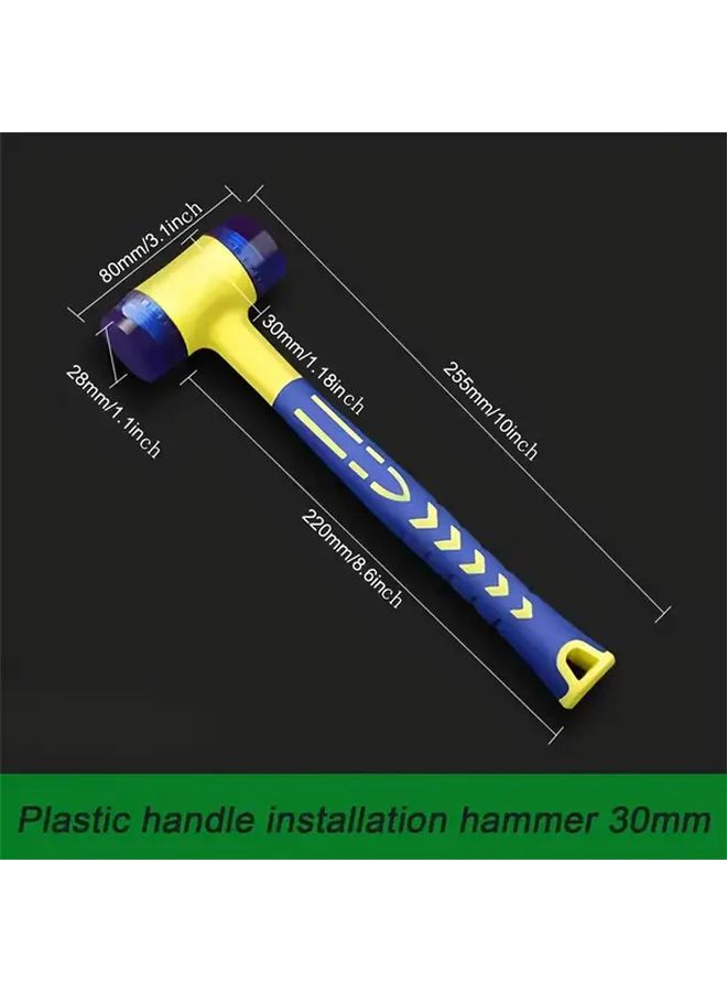 Blue 25mm Detachable Rubber Mallet For Doors Windows Tile Installation - Image 2
