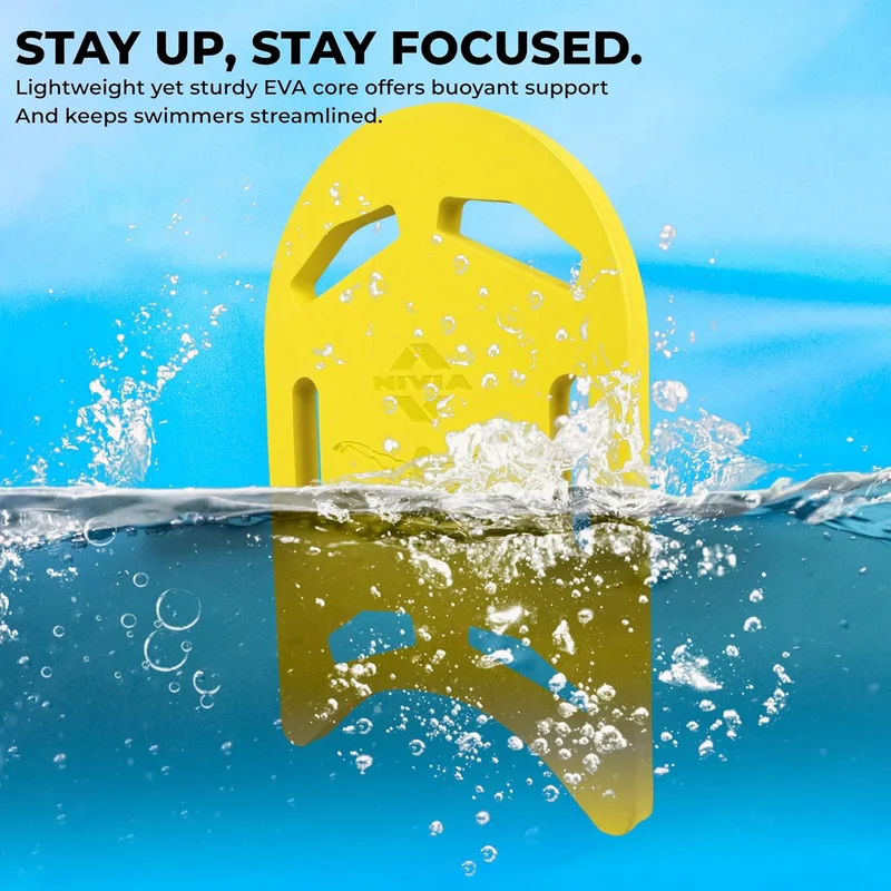 نيفيا Nivia KickBoard for Swimming - Yellow Float Pad for Adults and Kids, Ideal for Beginners Training