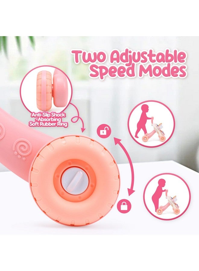 Cute Stone Baby Walker For Girls, 2 In 1 Sit To Stand Learning Walker And Activity Center, Learning To Walk, Early Push Walking Toys For Toddler Infant - Image 5