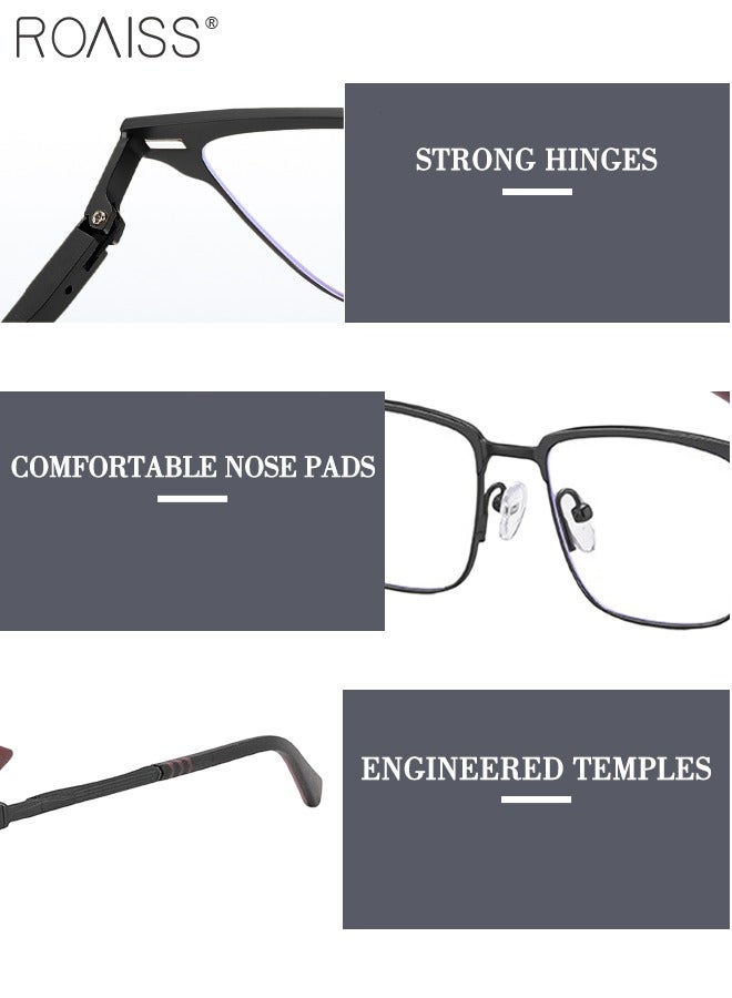 رويس مجموعة نظارات شمسية 3 في 1 مستقطبة مغناطيسية قابلة للتثبيت، نظارات حجب الضوء الأزرق مع عدسة مستقطبة مغناطيسية وعدسة رؤية ليلية مغناطيسية، نظارات متعددة الاستخدامات للاستخدام ليلاً ونهارًا للرجال - Image 5