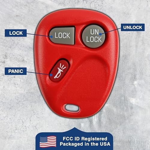 KeylessOption Key Fob for 1998 1999 2000 2001 2002 2003 2004 Cadillac Escalade Chevrolet Chevy Silverado Suburban Tahoe GMC Yukon Sierra Remote, 3-Button 15042968, Programming Guide Included - Image 5