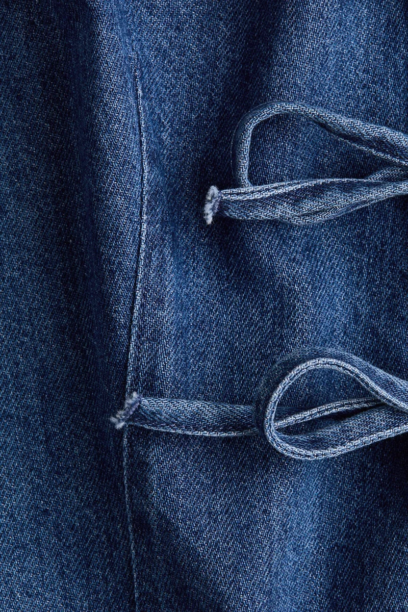 H&M  MAMA Tie-front denim waistcoat for Women | Best Price UAE