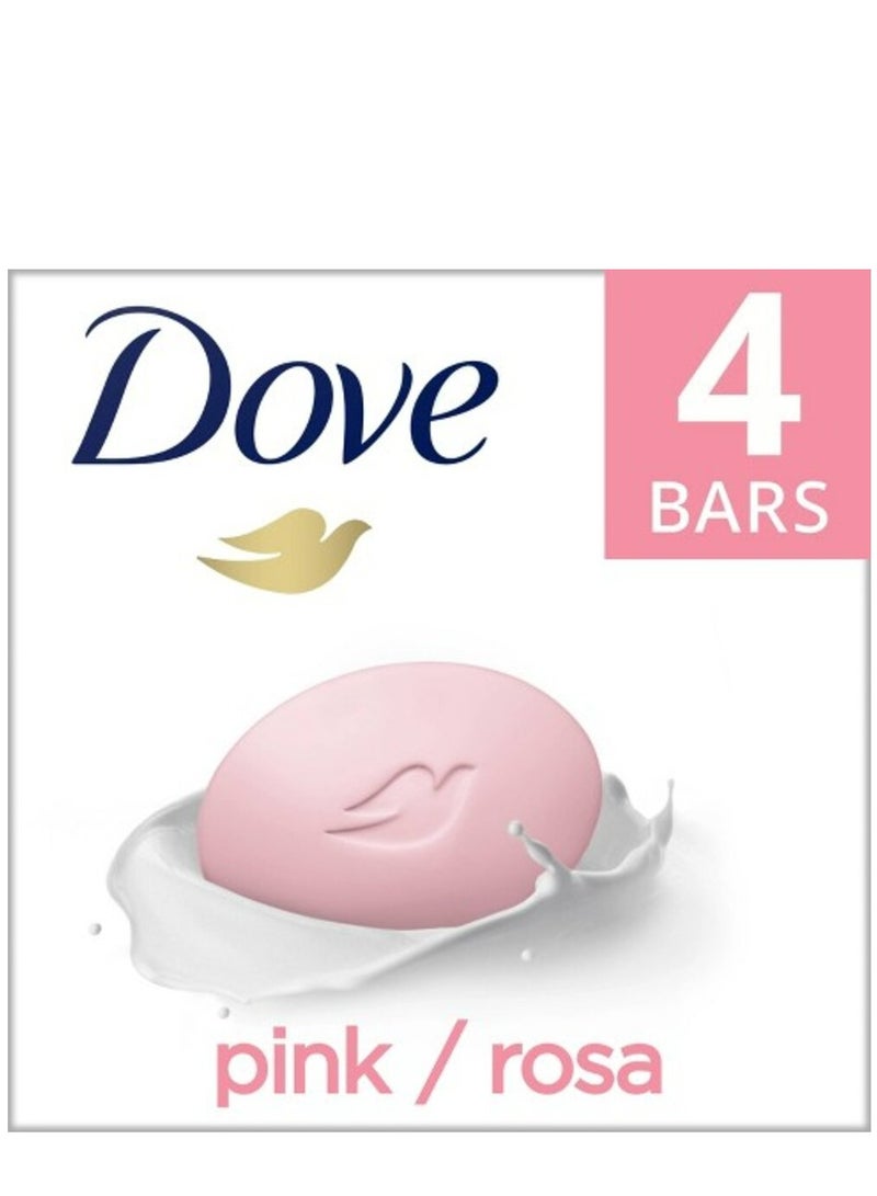دوف قالب صابون بيوتي كريم وردي مصنوع من ¼ كريم مرطب 90 جرام*4