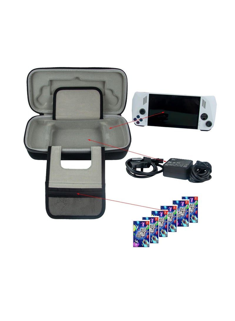 Hard Handheld Case Compatible with ROG Ally & Accessories,EVA Travel Protective Handbag for ROG Ally, Shock-Proof, Anti-Slip, Waterproof, Black(Case Only) - Image 3