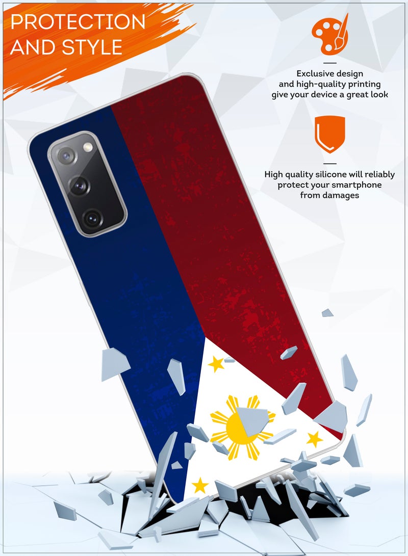 MOBILIUS for Galaxy S20 FE Case, Shockproof Protective Phone Case Cover for Galaxy S20 FE, with Flag of the Philippines Pattern - Image 3
