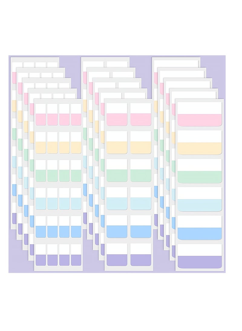 SYOSI Sticky Index Tabs, 420 Pieces Self Adhesive Flag Tabs Writable and Repositionable File Tabs Flags Colored Reading Tabs Page Markers for Binder, Book, Paper, Note, Filer Folder, 3 Sizes - Image 1