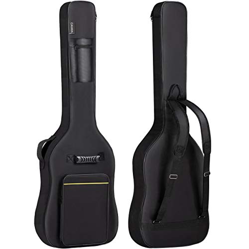 CAHAYA Bass Guitar Bag Gig Bag 0.3in Padding Black Padded Backpack Soft Electric Bass Case CY0222 - Image 1