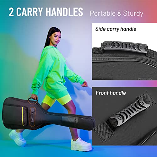 CAHAYA Bass Guitar Bag Gig Bag 0.3in Padding Black Padded Backpack Soft Electric Bass Case CY0222 - Image 4