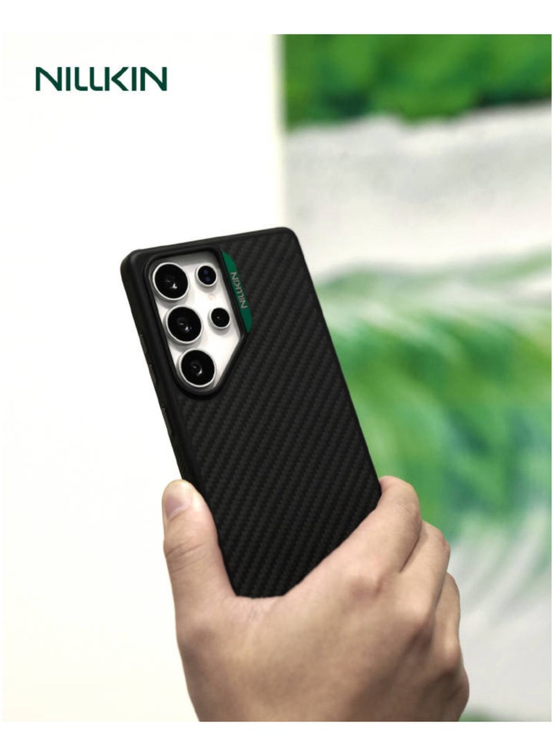 Nillkin MagSafe Compatible Carbon Fiber Kevlar Case for Galaxy S25 Series – 1500D Military-Grade Protection, Raised Camera Guard, Shockproof Airbag Corners, TPU Hybrid Frame - Image 2