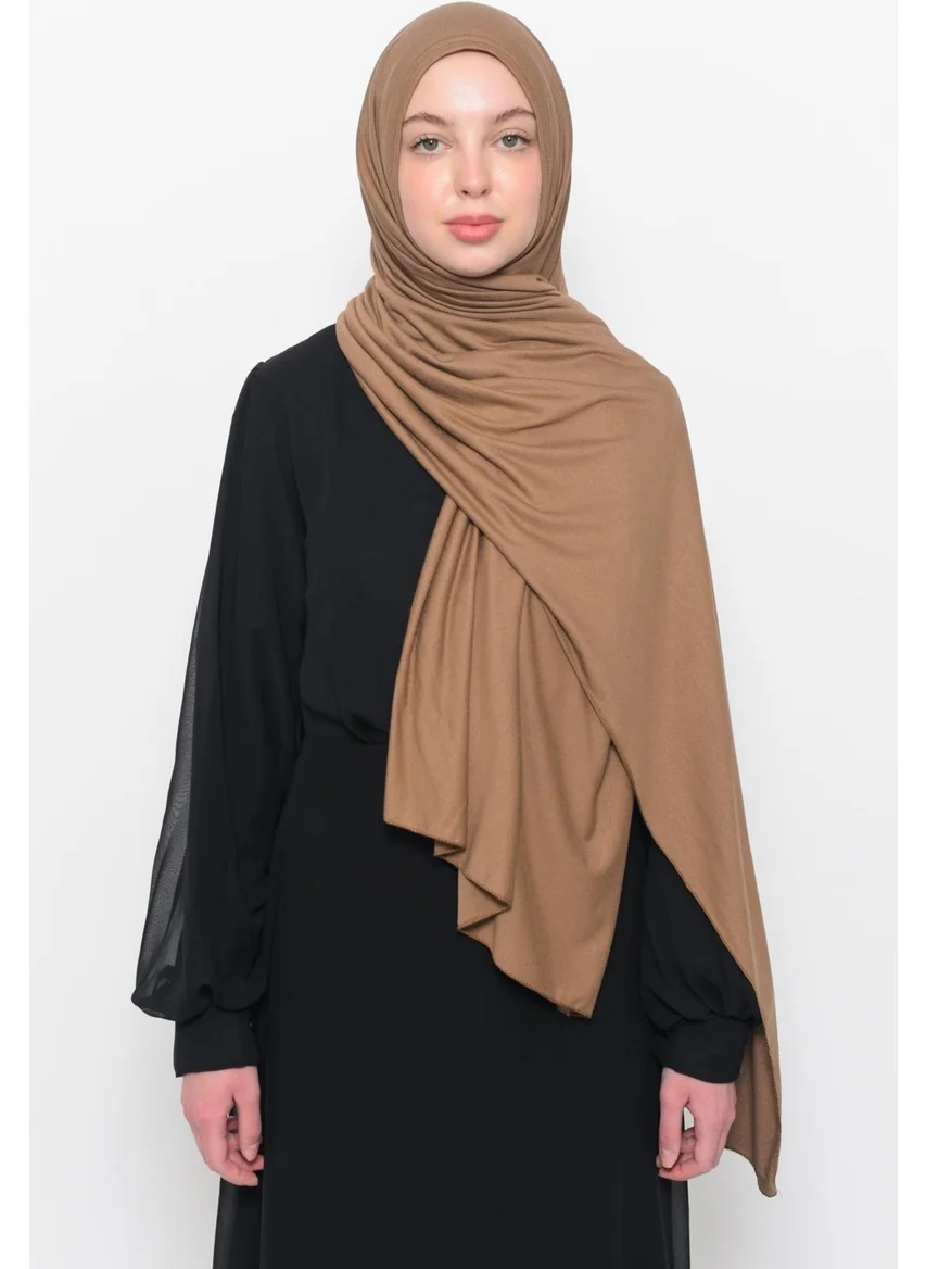 التوبة Ready Practical Interlocking Luxury Organic Plain Combed Cotton Shawl Cross Aligned - Chocolate