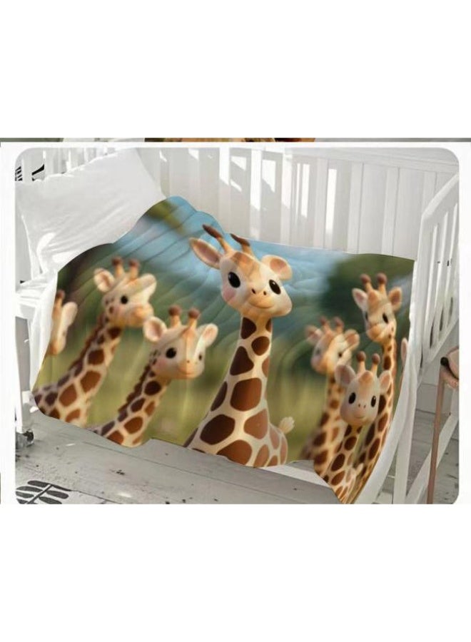 general Baby and children's cartoon flannel thin blanket (warm and comfortable, suitable for sleep, game use) 70cm*100cm - Image 2