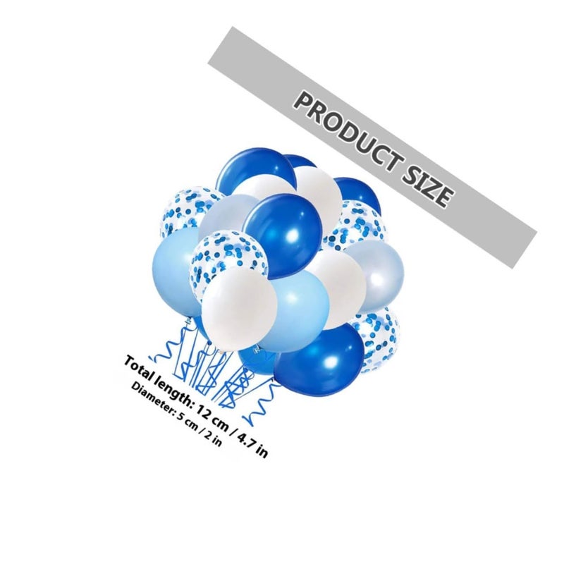 Blue Confetti Dotted Balloons 50pcs Birthday Wedding Party Decorations - Image 3