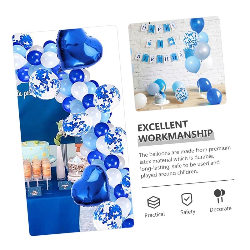 Blue Confetti Dotted Balloons 50pcs Birthday Wedding Party Decorations - Image 4