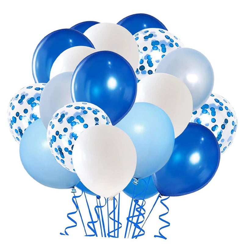 Blue Confetti Dotted Balloons 50pcs Birthday Wedding Party Decorations - Image 2