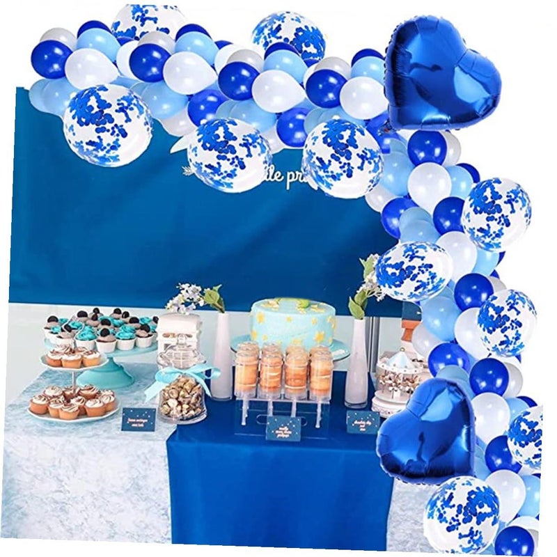 Blue Confetti Dotted Balloons 50pcs Birthday Wedding Party Decorations - Image 5