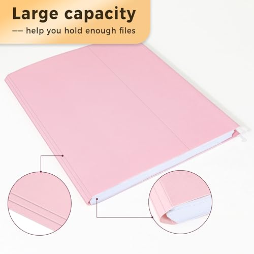 SUNEE 25 Pack Hanging File Folders, Pink Folders, Hanging File Folders Letter Size with 1/5-cut Tabs, Stay Organized for Your Home and Office Bulk File and Documents - Image 3