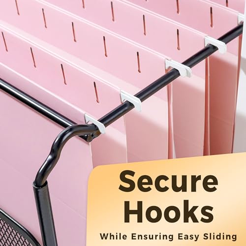 SUNEE 25 Pack Hanging File Folders, Pink Folders, Hanging File Folders Letter Size with 1/5-cut Tabs, Stay Organized for Your Home and Office Bulk File and Documents - Image 5