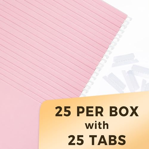 SUNEE 25 Pack Hanging File Folders, Pink Folders, Hanging File Folders Letter Size with 1/5-cut Tabs, Stay Organized for Your Home and Office Bulk File and Documents - Image 4