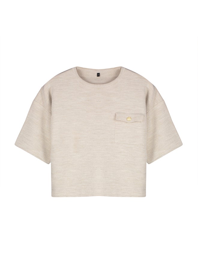 trendyol Beige Pocket Detailed Knitwear Sweater - Image 5