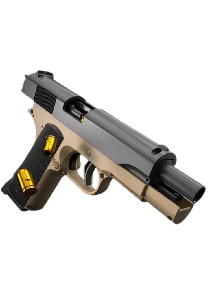 Premium Gold & Grey Realistic Toy Handgun Model – Classic Style Pretend Play Pistol with Detailed Finish for Role Play - Image 3
