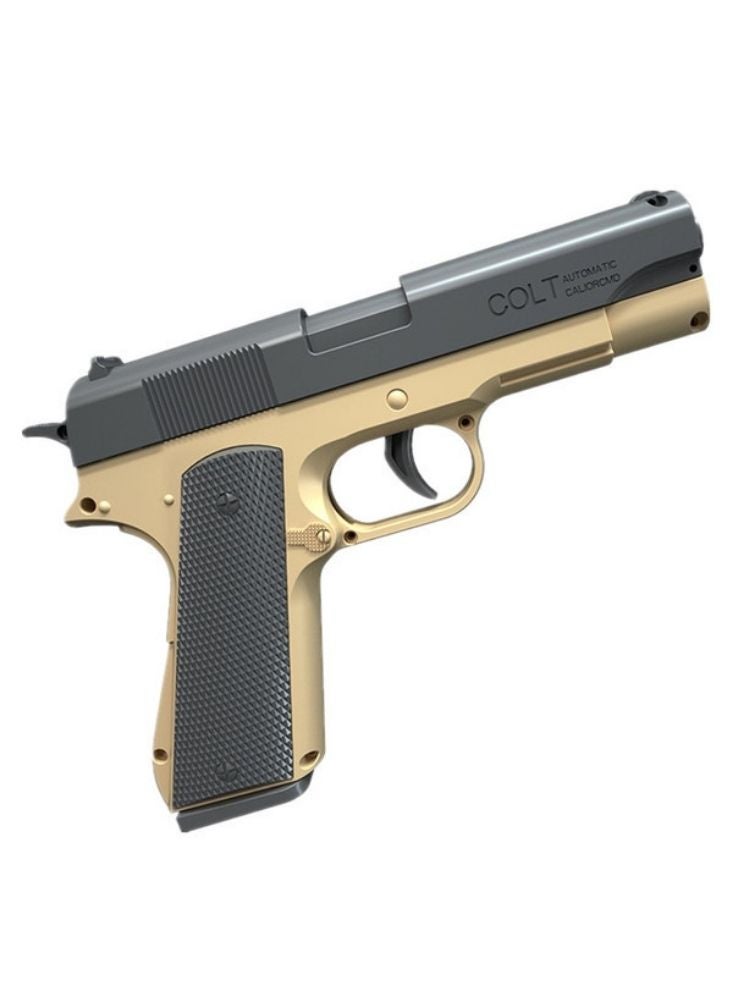 Premium Gold & Grey Realistic Toy Handgun Model – Classic Style Pretend Play Pistol with Detailed Finish for Role Play - Image 1
