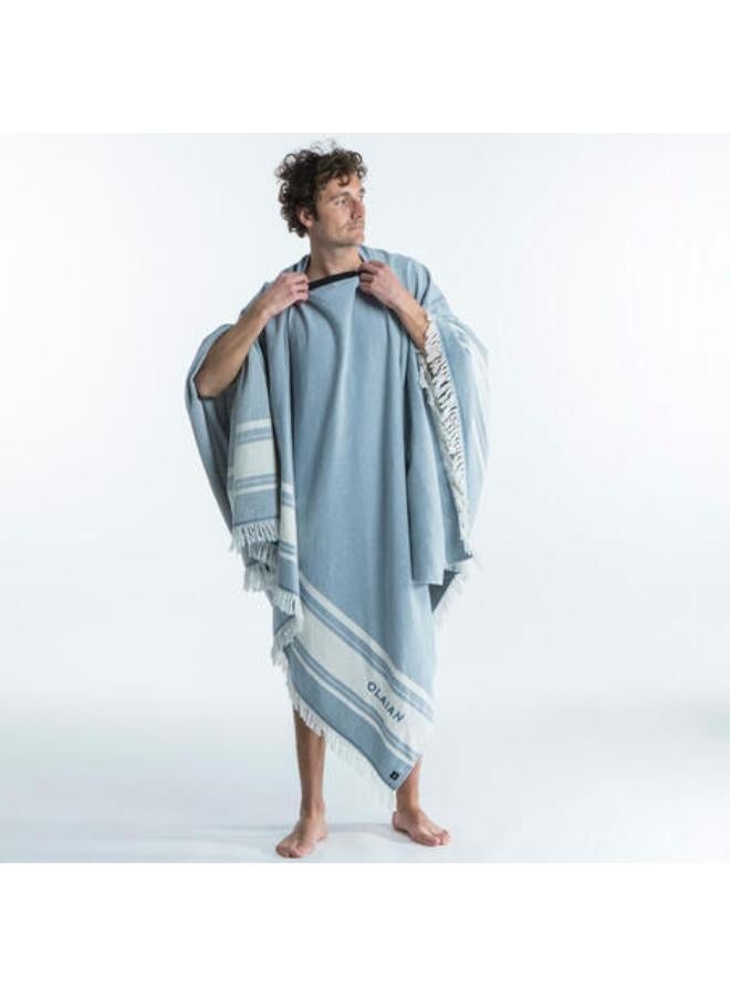 OLAIAN Beach towel poncho 190 x 190 cm - grey blue - Image 4