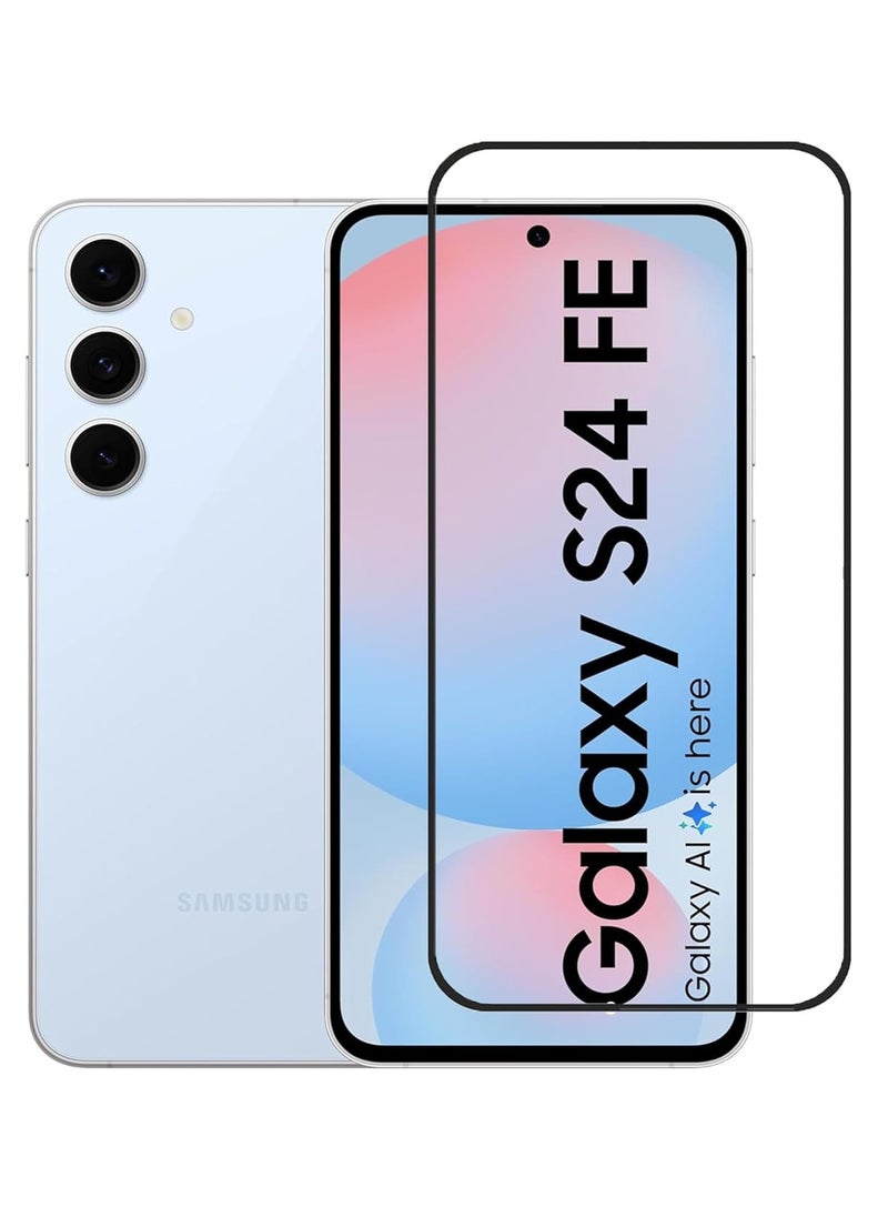 YoYoTech Screen protector for Samsung Galaxy S24 FE 5G 6.7 Inch Full Coverage Tempered Glass Film 